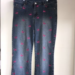LILLY PULITZER CLASSIC EMBROIDERED JEANS USED